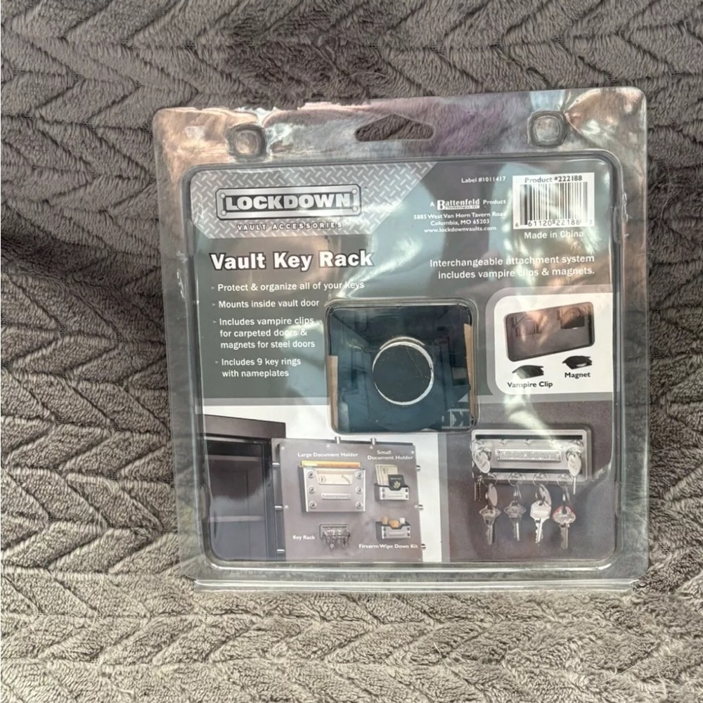 Lockdown Silver Vault Key Rack - Picture 2 of 2